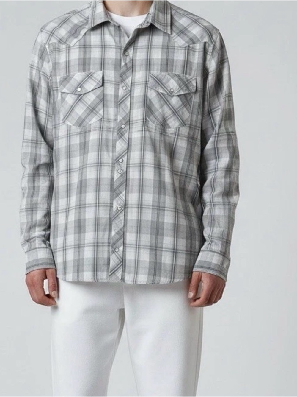 Levi's Gray Plaid Long-Sleeve Button-Down Shirt